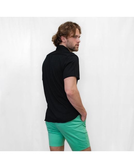 Lords of Harlech Green John Flat Front Short for men