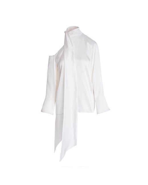Eternoir White Aura Silk Blouse