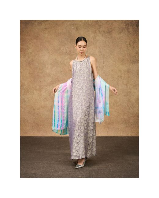 Silk and Bears Blue Pastel Brushstroke Silk Scarf – Hand-Dyed Mulberry Silk
