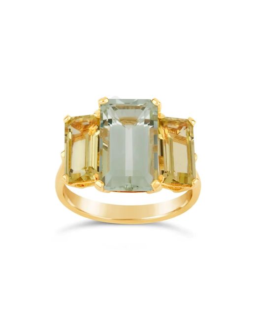 Dinny Hall Metallic Trinny Amethyst & Oro Verde Cocktail Ring