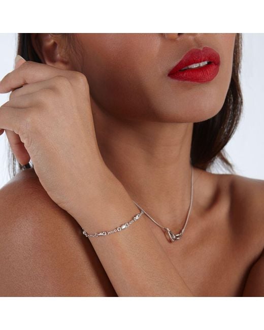Lucy Quartermaine Metallic Station Petal Bracelet