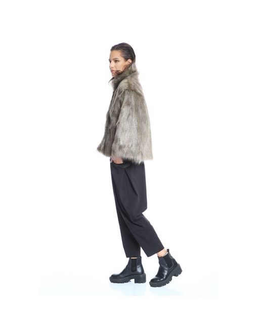 Silvia Serban Green Faux Fur Jacket
