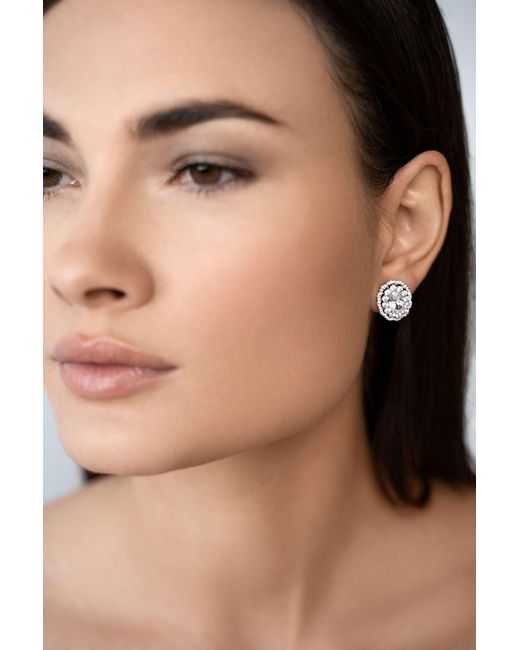 Viviana Halil Metallic The Louis Earrings – Sculptural Sterling Stud Earrings