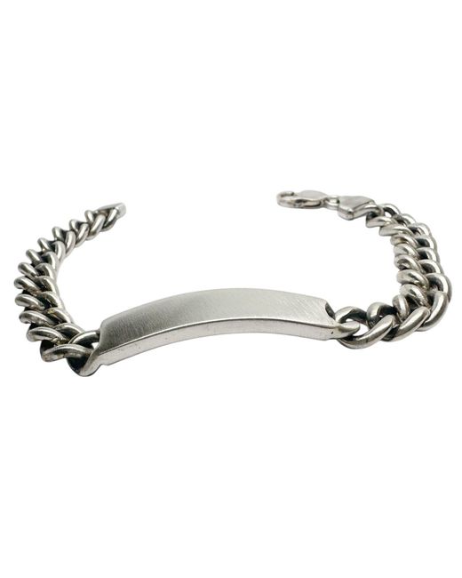 Tg-Jewellery by Tamara Gervasio Metallic Sterling Id Bracelet – Satin & Oxidised Finish, Handmade for men