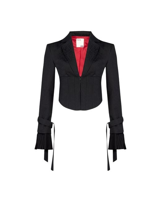 Pcfg Women's Black Your Itch Corset Blazer Jacket
