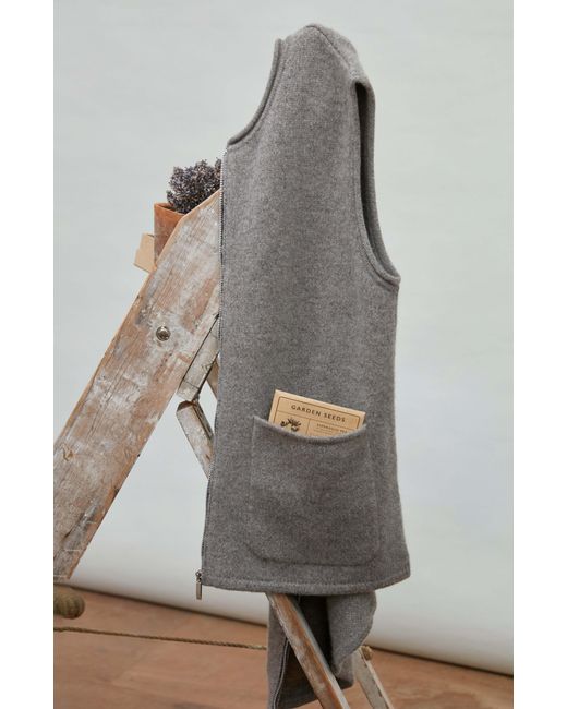 Paul James Knitwear Gray Neutrals Lambswool Larkspur Knitted Gilet