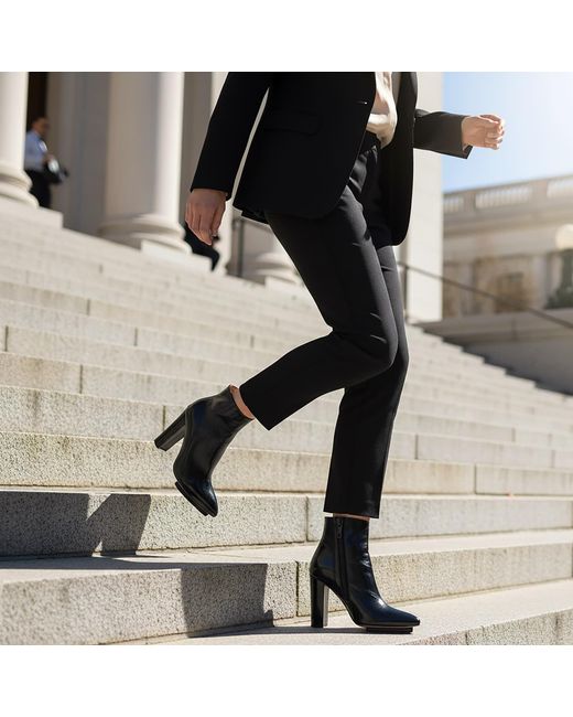 Beautiisoles by Robyn Shreiber Made in Italy Black Tessa Patent Leather Platform Ankle Bootie For Work Valentine Evening