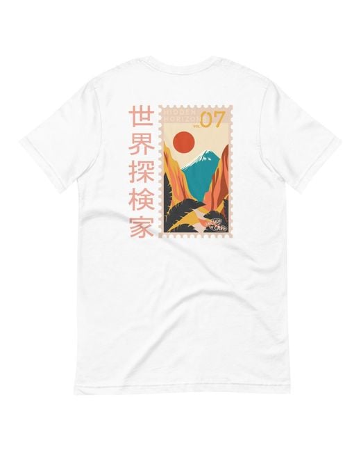 Anchor and Crew White Hidden Horizons Postmark Organic Cotton T-Shirt