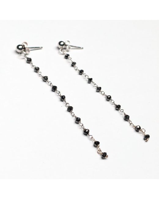 Rahul's Jewels White Genuine Diamond Long Drop Earrings