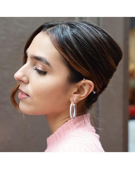 Gold & Honey Metallic Flat Hoop Earrings