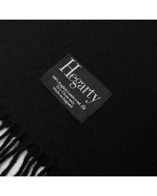 Hegarty Black Lambswool Scarf for men