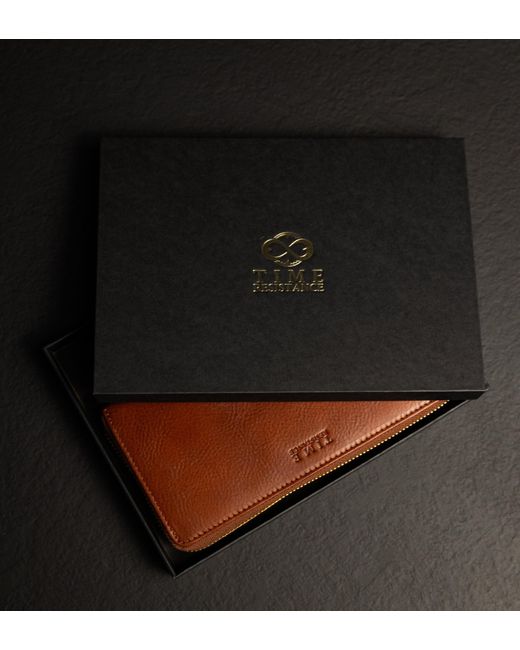 Time Resistance Brown Leather Continental Wallet