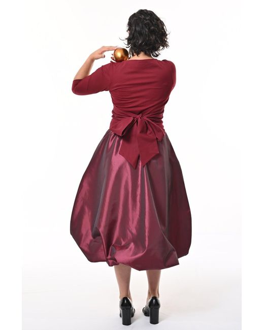 Frock Tales Red Enoki Puffball Skirt