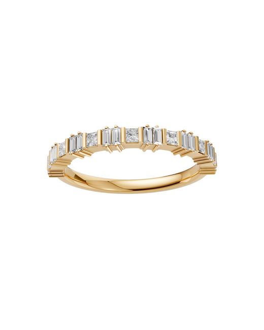 Aya Fine Jewelry Metallic Baguette & Princess Cut Lab Diamond Wedding Band Ring