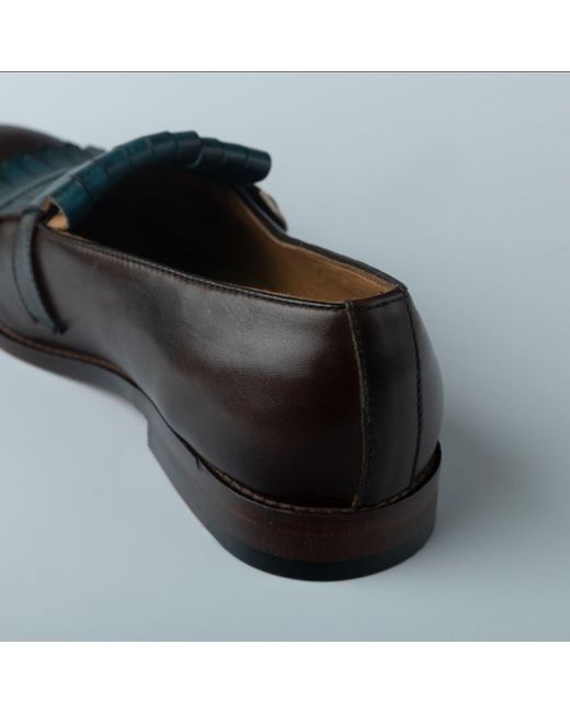 Zasta Studio Blue Mid Night Teel Loafers for men