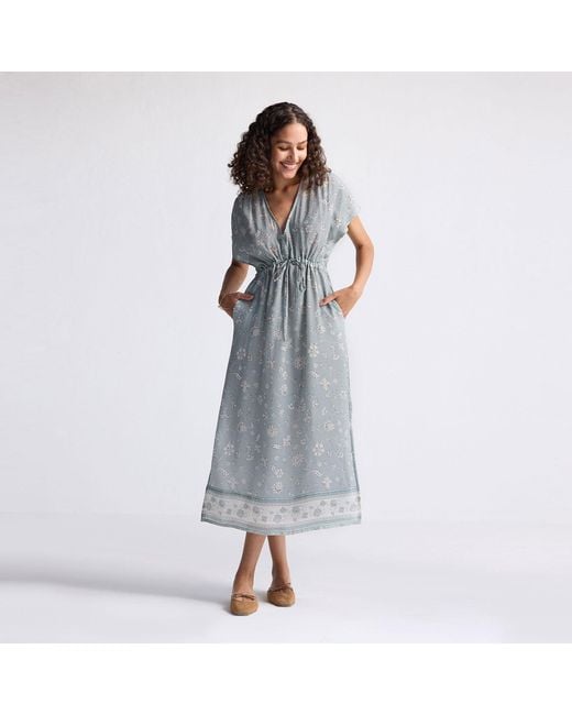 REISTOR Gray Gathered Maxi Dress
