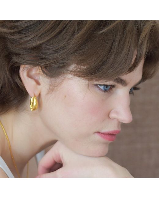 GEM BAZAAR Metallic Pearl Cashew Drop Earrings
