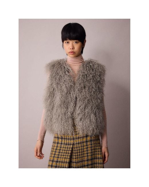 Amanda Thompson Couture Gray Colette Gilet Stone