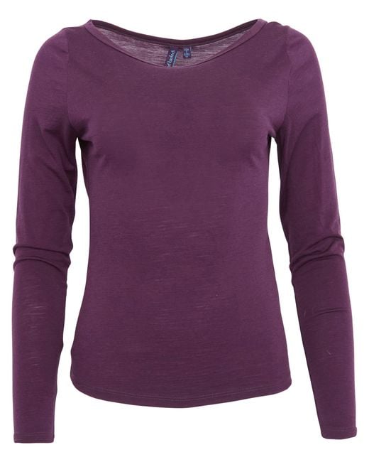 Lords of Harlech Purple Carly Merino Long Sleeve Crewneck Shirt