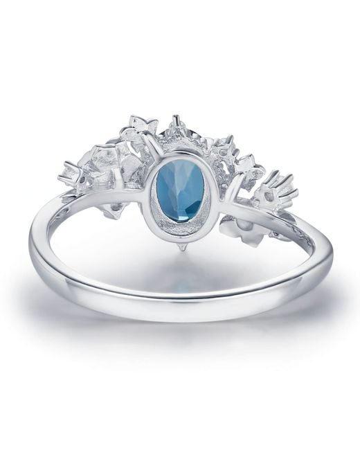 Azura Jewelry New York Blue Midnight Veil London Topaz Ring Vermeil