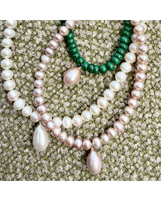 Leni James Metallic The Aura Pearl Necklace
