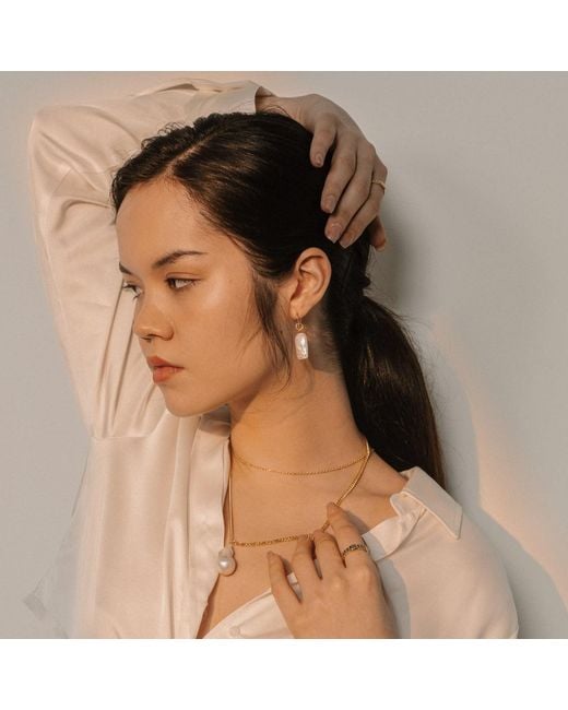 Lait & Lune Metallic Beliz Pearl Earrings