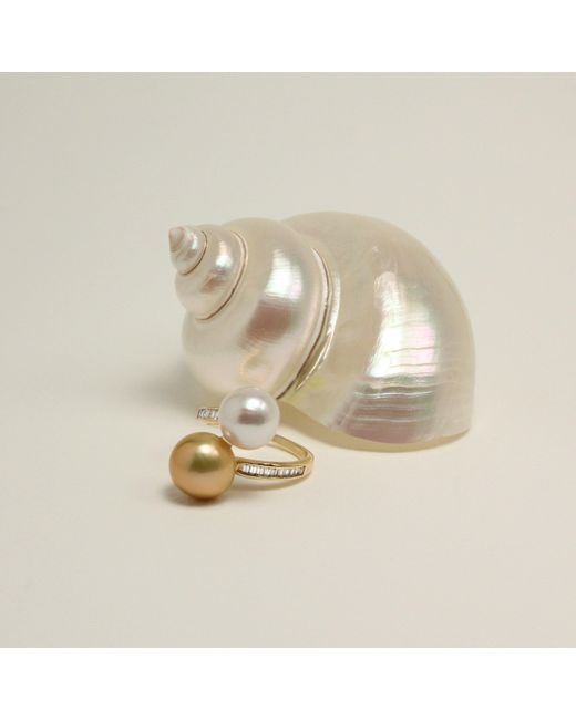 Ninemoo Metallic Still Life Pearl Ring