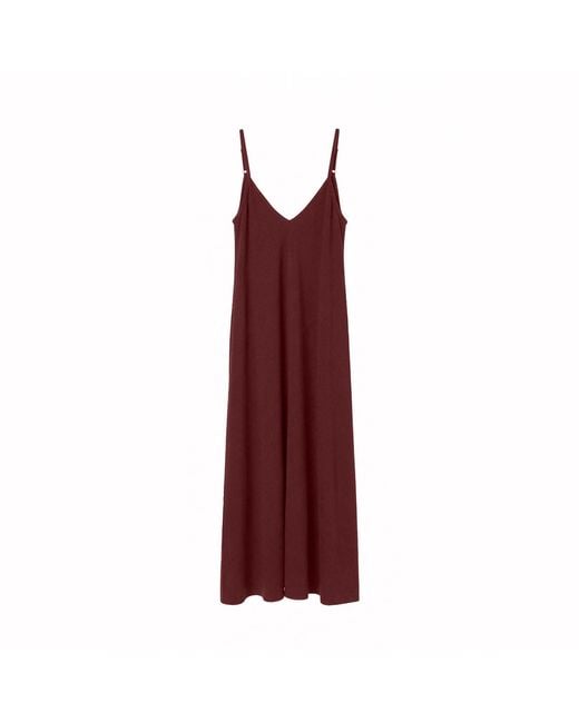Aloha From Deer Red Aloha's Basics Maxi Dress Chloe Burgundy