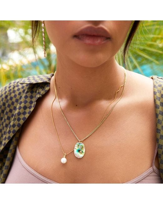 Maya Brenner Metallic Large Abalone Cabochon Charm