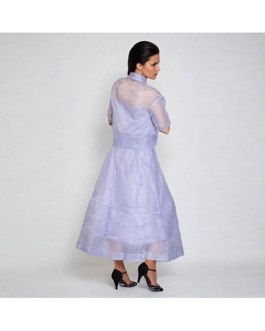 Smart and Joy Purple Organza Blouse