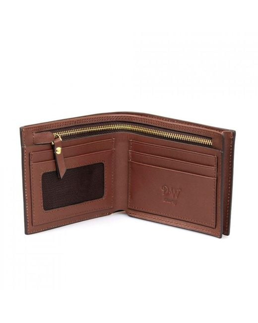 DAVID WEJ Red Billfold Wallet for men