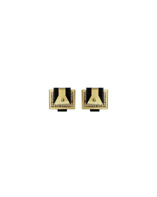 Gissa Bicalho Black Acrylic Handmade Cufflins Trapeze