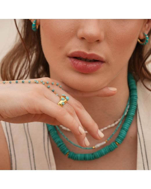 LINYA JEWELLERY Green Bono Big Necklace