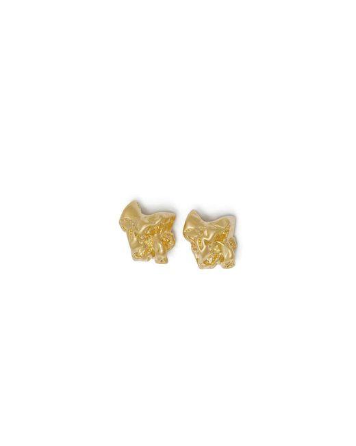 Shabella Nyc Metallic Mini Crinkle Earring