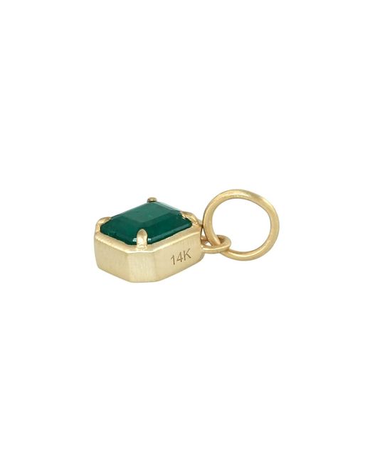 Artisan Green Square Emerald Solitaire Pendant