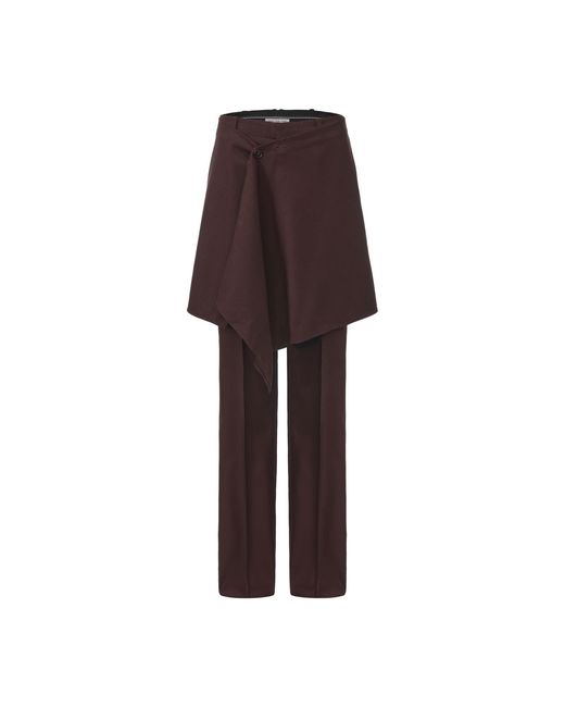 FRONT ROW SHOP Purple Layered Skirt Trousers Rum