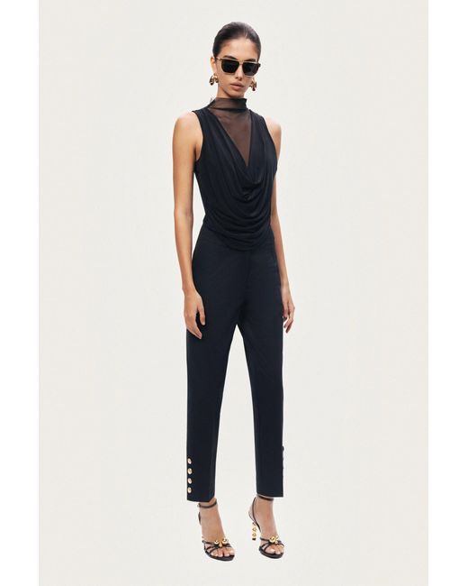 Nocturne Black Button Detail Pants