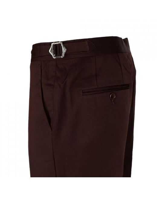 DAVID WEJ Red Aldo Plain Smart Trousers With Side Adjusters – for men