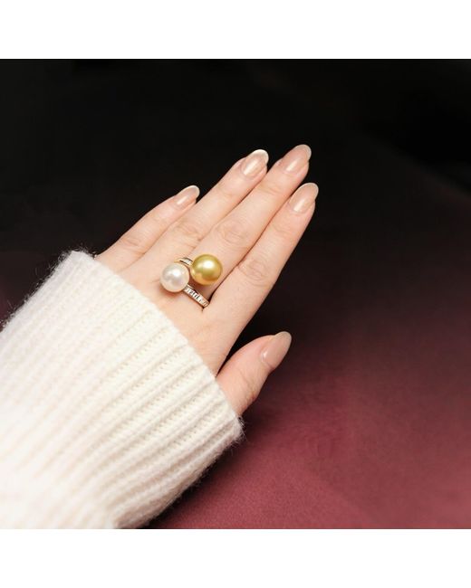 Ninemoo Metallic Still Life Pearl Ring