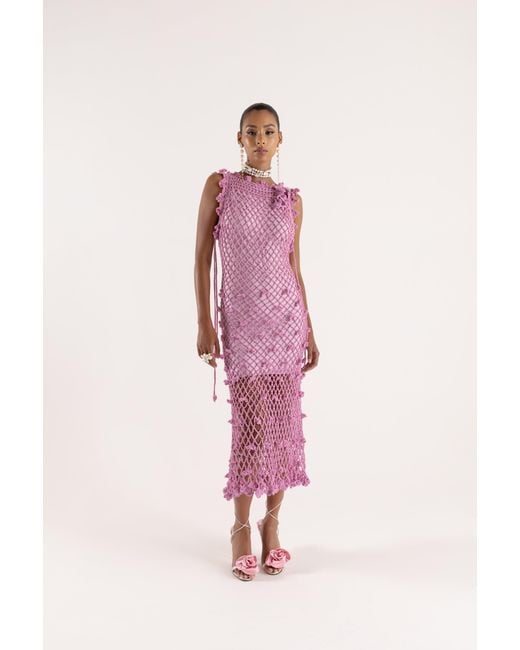 Andreeva Pink Sofia Handmade Knit Dress