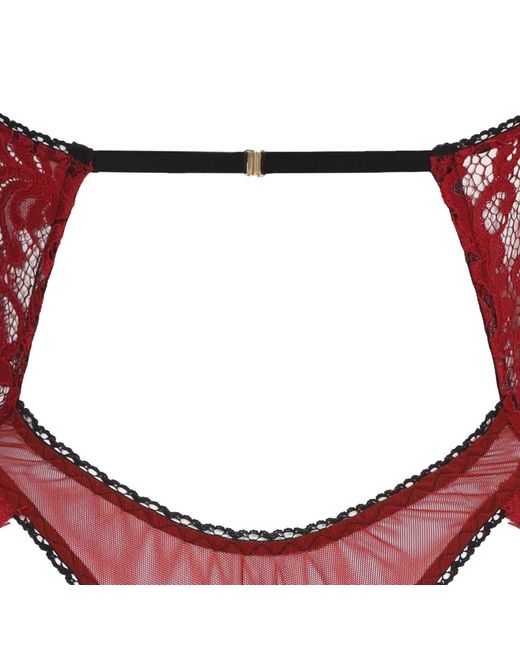 Belle -et-BonBon Red Valentines Love Valentina Deep Cherry Lace Body