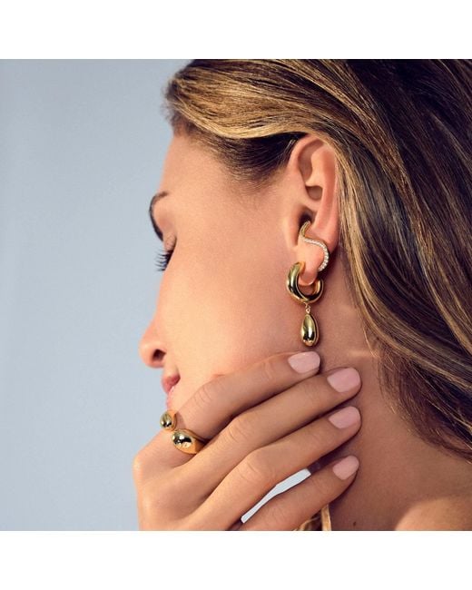 Sif Jakobs Jewellery Metallic Earrings Goccia Pendolo Pianura