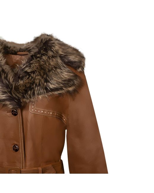 Zasta Studio Brown Royal Julep Long Leather Coat