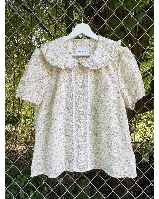 The Well Worn White The Luna Blouse – Primrose