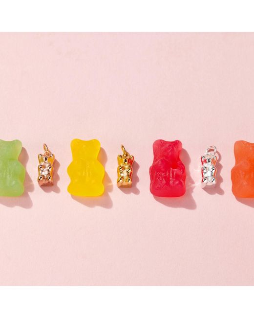 Posh Totty Designs Metallic Gold Plated Gummy Bear Charm Necklace
