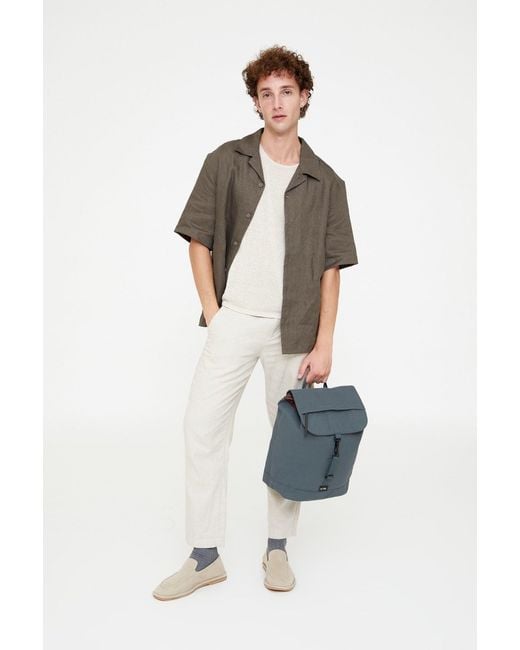 Lefrik Gray Kaut Backpack Leaf for men