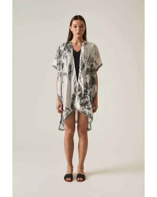 James Lakeland White Marble Print- Kaftan