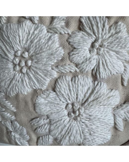 Pick Happy Metallic Bermuda Bag Canvas Floral Embroidery