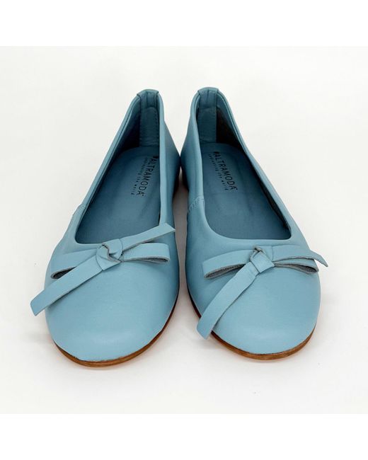Altramoda Redressing the World Blue Vegetable Tanned Leather Ballet Flats