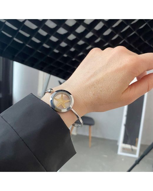 My Little Nature Blue Neutrals Premium Quality Designer Cuff Bracelet With Natural Starfish – Coastal Jewelry